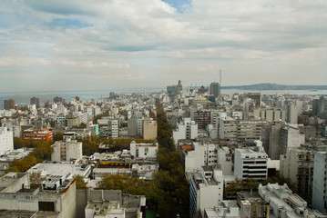 Obraz premium View of montevideo from City Hall