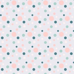 Background with blue and pink dots on blue stock vector illustration
