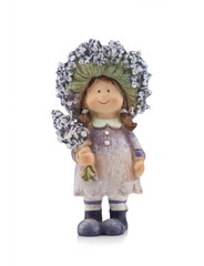 Decorative figurine on white background