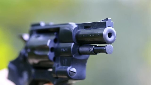 Five shots from a revolver, video with sound