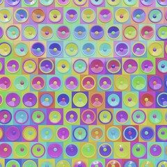 Endless Wall of Simple Speaker Cones of Multiple Vibrant Colors