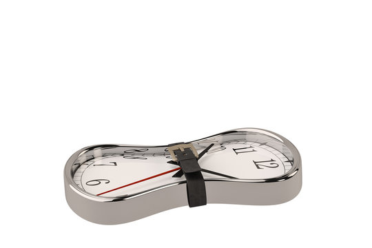 recommend clip art: Time concept clock and belt.3D illustration.