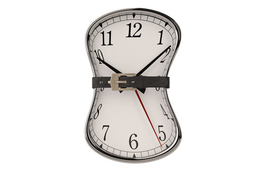 recommend clip art: Time concept clock and belt.3D illustration.