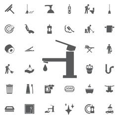 Water tap icon. Vector illustration.