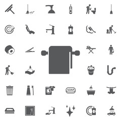 Fototapeta premium Towel and hanger icon.