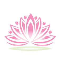 Logo team people spa lotus flower logo