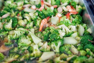 Variety of fresh vegetables is a food that provides high vitamins.