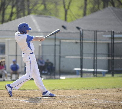 Baseball Batter Swinging