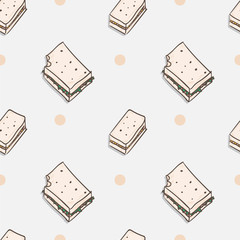 pattern sandwich cartoon background