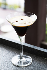 Espresso martini on table