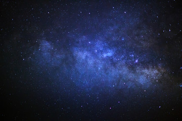 Fototapeta na wymiar Close up of the milky way galaxy,Long exposure photograph, with grain.