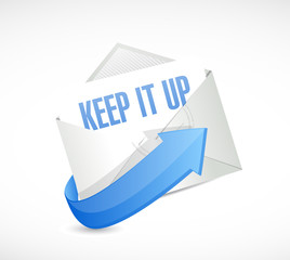 Keep it up mail sign concept illustration design