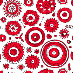 Floral seamless pattern, sketch for your design