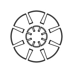 Gear machinery piece icon vector illustration graphic design