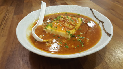 Mapo tofu in spicy pork sauce