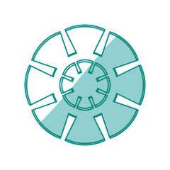 Obraz premium Gear machinery piece icon vector illustration graphic design