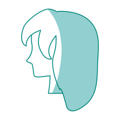 Woman head silhouette icon vector illustration graphic design