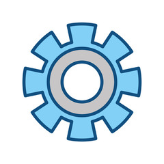 Gear machinery piece icon vector illustration graphic design