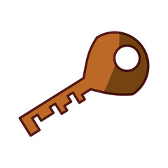 Door key isolated icon vector illustration graphic design