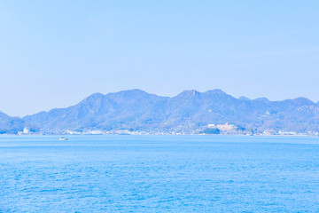 Scenic Nature View Near Okunoshima Island, or Rabbit Island, in Hiroshima Prefecture, Japan