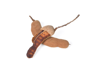Sweet tamarind on a white background 