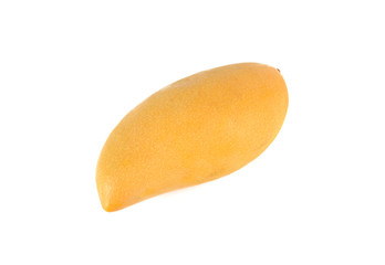 Yellow mango isolated on white background (mango, fruit, juice)