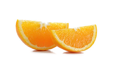 Orange slice on a white background
