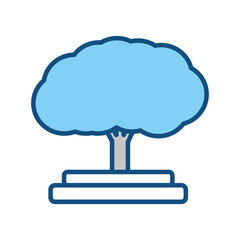 Tree natural ecology icon vector illustration graphic design