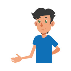 young boy teen male image vector illustration