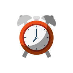 clock icon over white background. vector illustration