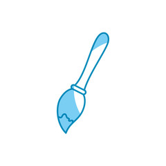 paint brush icon over white background. vector illustration