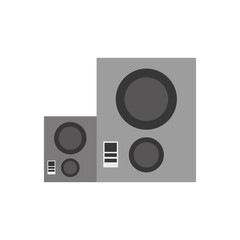 music baffle speaker icon vector illustration graphic design