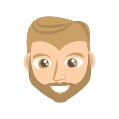Happy man face cartoon icon vector illustration graphic design