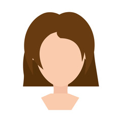 Woman faceless head icon vector illustration graphic design