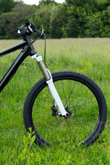 Fototapeta na wymiar wheel of a mountain bike