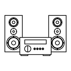 stereo home appliance icon vector illustration design