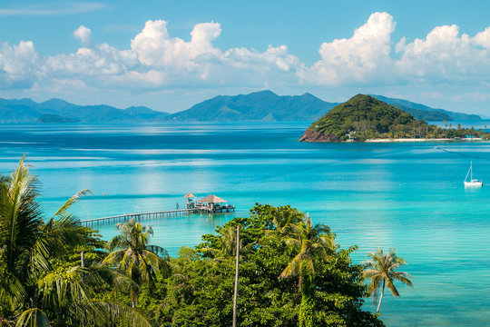 Fototapeta Koh Mak Island Viewpoint at Trat in Thailand Summer Season