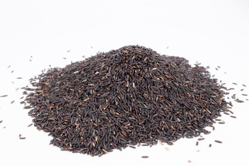 Rice berry on white background