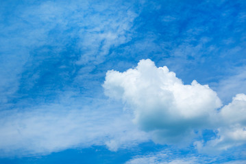 white fluffy clouds in the blue sky