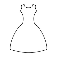 femenine dress elegant icon vector illustration design