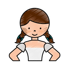 germany girl character icon vector illustration design