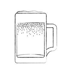 fresh beer in jar isolated icon vector illustration design