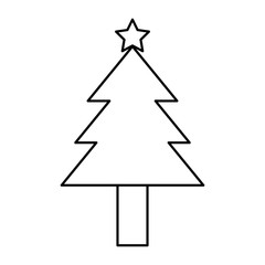 Fototapeta premium merry christmas pine tree vector illustration design