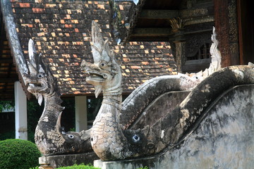 Ancient Buddhist temple architecture : Naga Sculpture