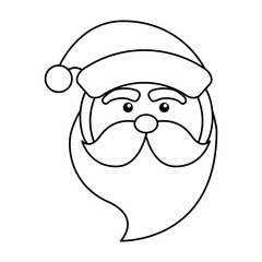 cute santa avatar character vector illustration design