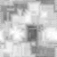 Modern seamless pattern with dots transition halftone