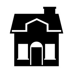 cute house exterior icon vector illustration design