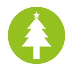 merry christmas pine tree vector illustration design