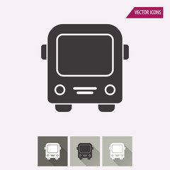 Fototapeta na wymiar Bus - vector icon.