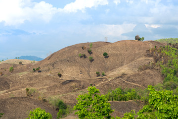 The problem of deforestation in the North Mountain in Thailand